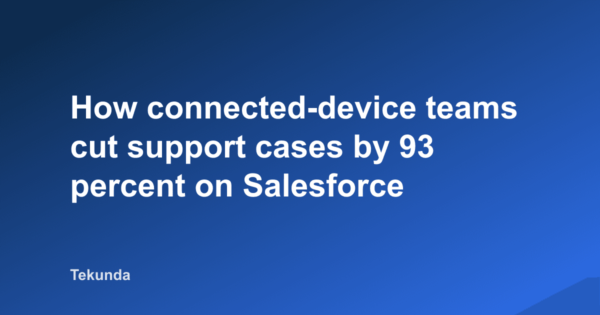 Comment les equipes de parcs connectes reduisent leurs cases de 93 pour cent sur Salesforce