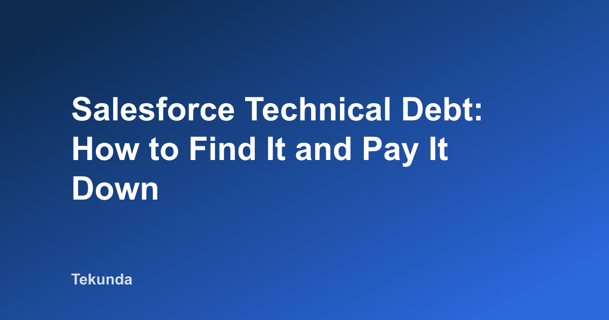Dette technique Salesforce : comment la trouver et la rembourser